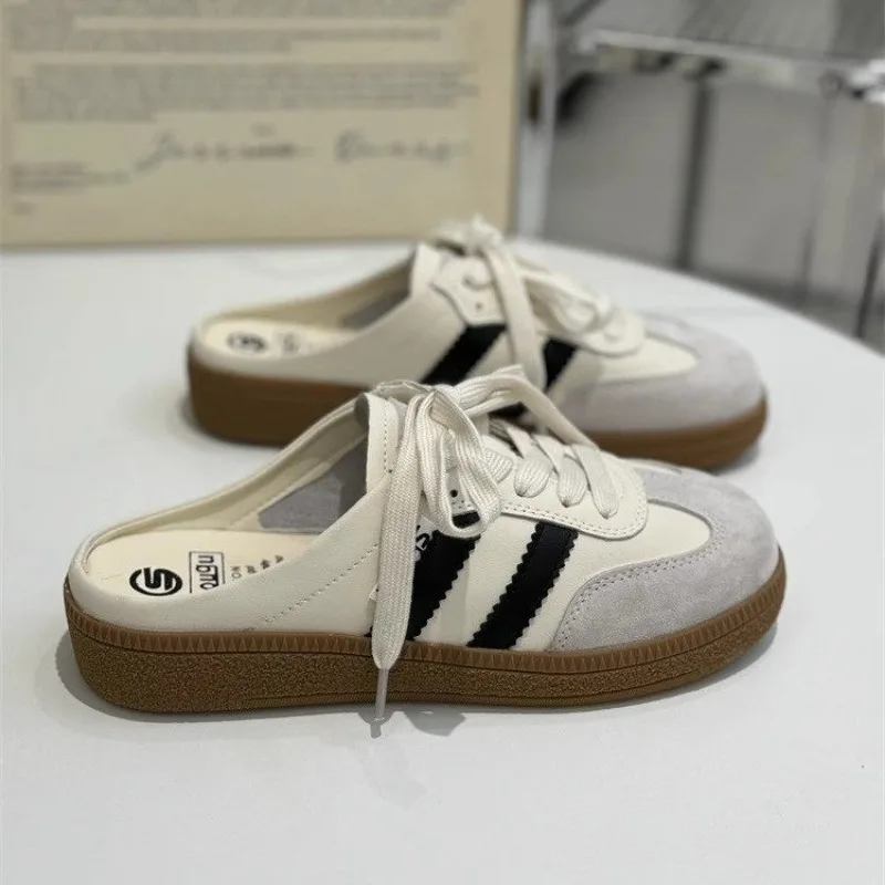 Sneaker Care Set - Damskie klapki buty sportowe okrągłe Toe